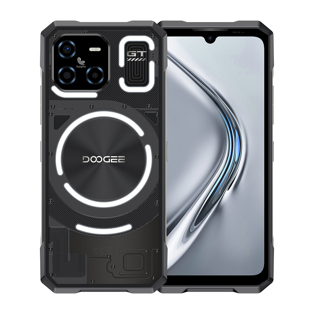 DOOGEE Blade GT Ultra Telรฉfono mรณvil robusto 5G Android 14 y cรกmara con IA y efecto de luz LED