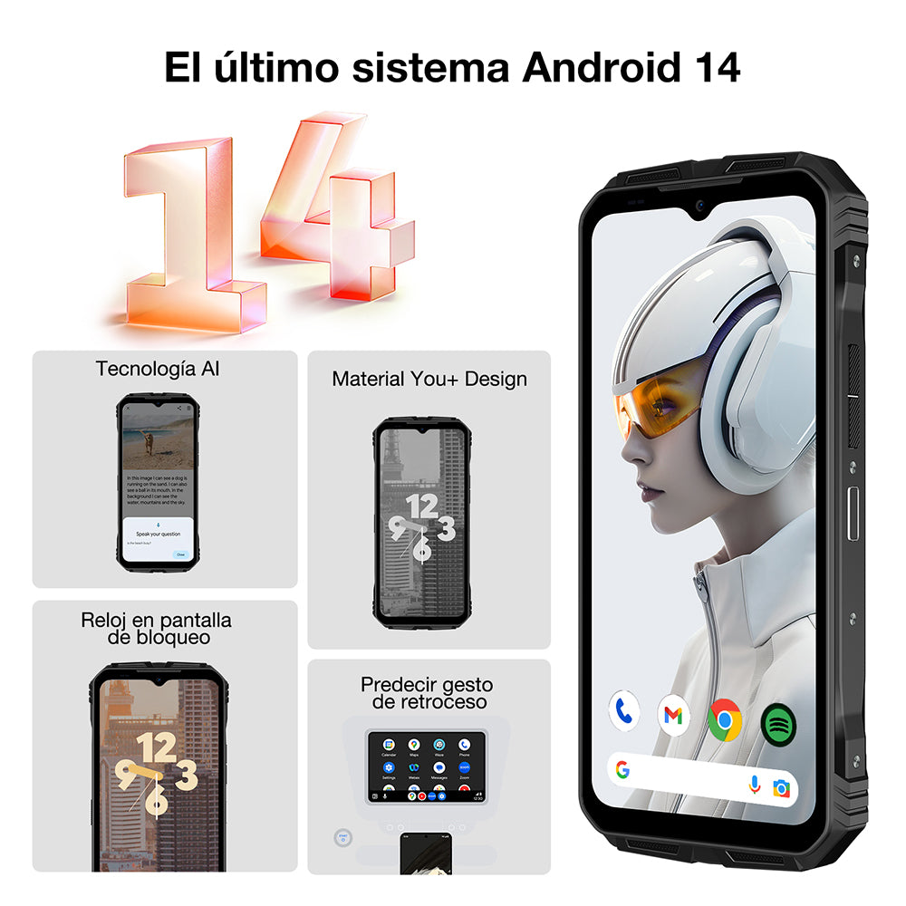 DOOGEE VMAX Plus Movil Irrompible 22000mAh Android 14 Movil Resistente 5G