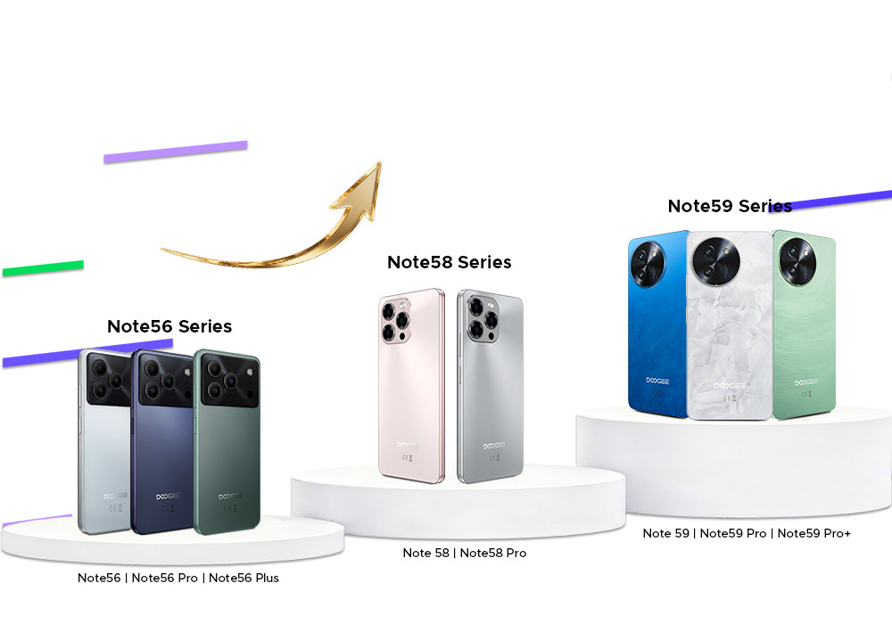 DOOGEE Note56 Plus - 8.45mm Slim Android 16 Smartphone | 6150mAh