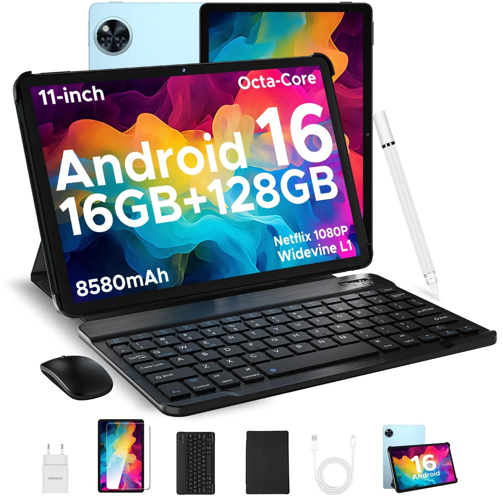 No.5 DOOGEE U11 Android16 color：Black DOOGEE U11: Android 16 Tablet 16GB+128GB/2TB TF Octa-Core Android