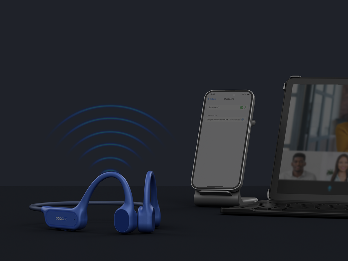 BoneBeat Swim Lite Headphone, IP68, Open Ear, Bone Conduction